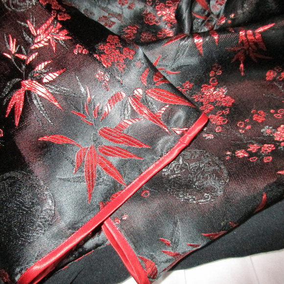 CHINESE ORIENTAL Qipao CHEONGSAM SILK DRESS RED - Picture 3 of 8